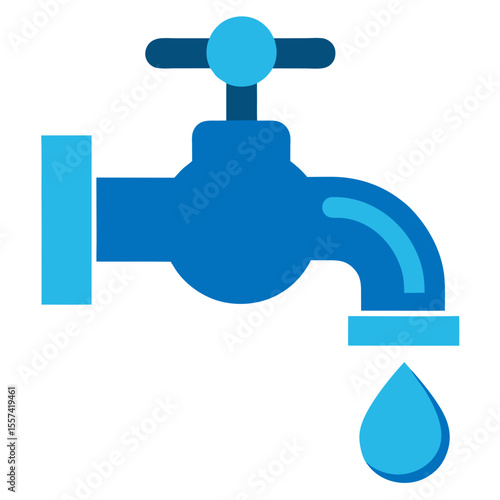 Water Faucet Icon Set Simple Vector Illustration for Plumbing Water Conservation and Hygiene Concepts