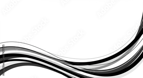 Abstract Black and White Wave Design