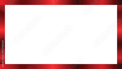 Free Download Metallic red rectangle frame with shiny border isolated on transparent background vector illustration - GFXLoad
