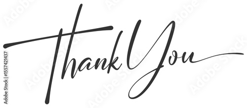 Thank you hand writen calligraphy