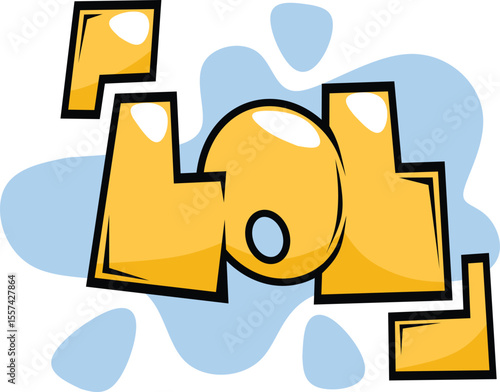 lol word graffiti text font sticker illustration	