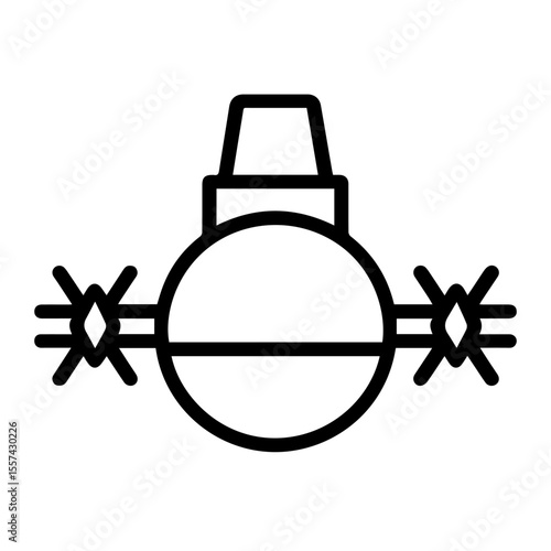 sticky grenade line icon vector on white background 
Vector gun icon on white background