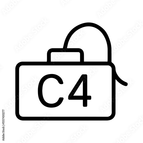 explosives c4 line icon vector on white background 
Vector gun icon on white background