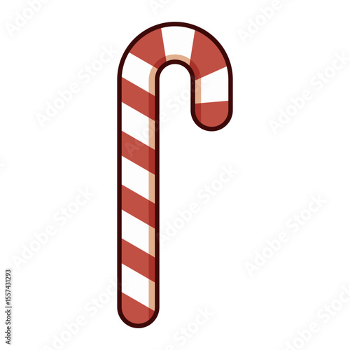 Candy cane icon isolated on white background