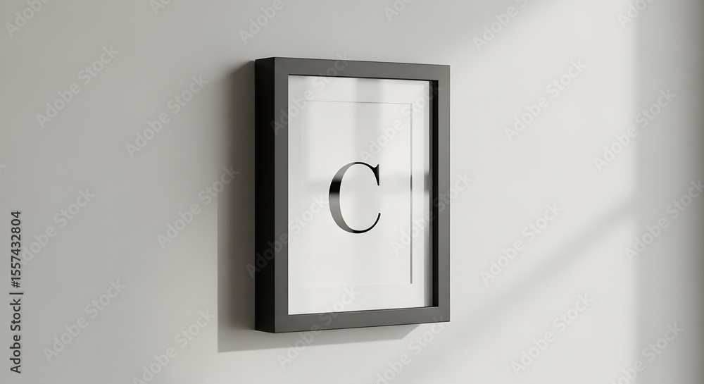 Elegant Letter C Wall Art Minimalist Home Decoration Elegant Letter C Wall Art Minimalist Home Decoration
