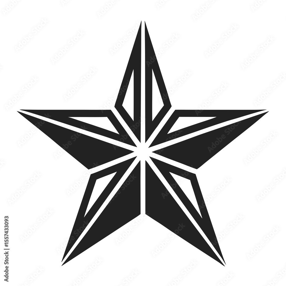 Obraz premium silver star icon