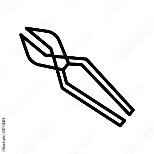Pruning shears outline concept, secateurs or hand pruners vector icon design, Labor Day Symbol, 1st of May Sign, International Worker stock illustration