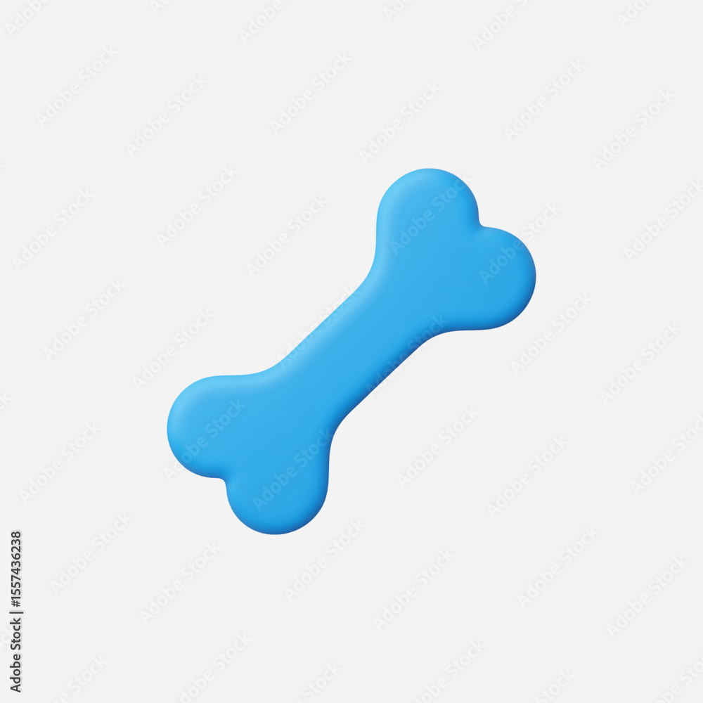 Obraz premium 3d Realistic Dog Bone icon vector Illustration