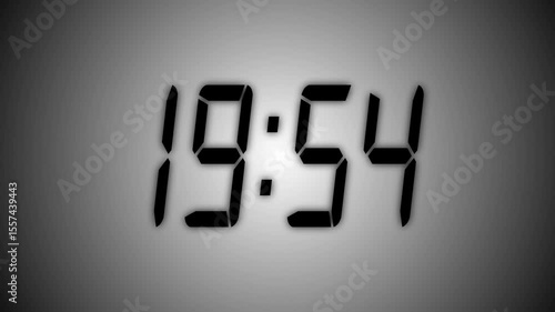 countdown timer from 20 minute to 19 minute on white background