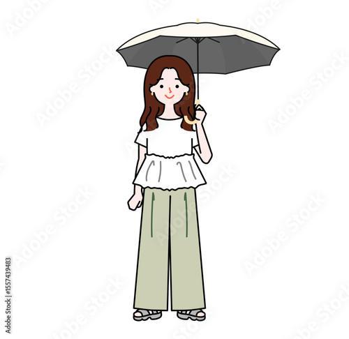 日傘をさす女性