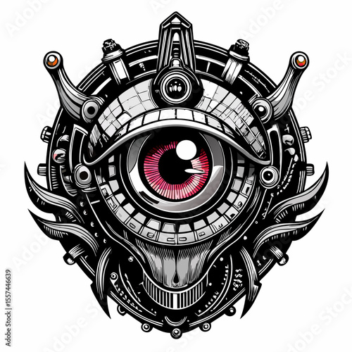 Futuristic Robotic Eye with Intricate Mechanical Details
