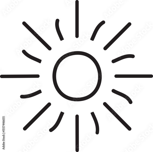 Symbole solaire graphique pour interface météo