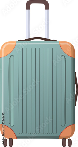 Bagage de voyage coloré en style flat