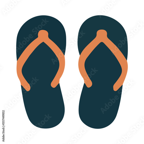 shoe, flip, beach, flop, fashion, pair, summer, footwear, foot, vector, 