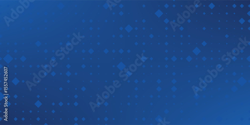 Glowing blue dotted wallpaper. Abstract curved round dot grid texture. Circle halftone pattern background. Dark navy backdrop for technology, business, news, healthcare, medicine design