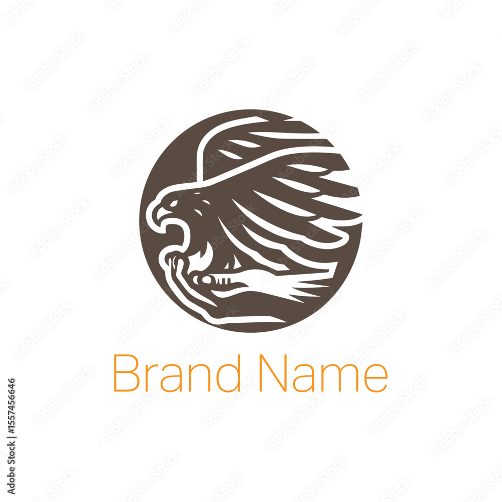 Naklejka premium Vector logo design, a holiday illustration with nature and bird elements