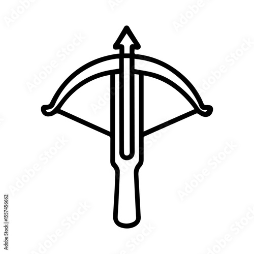 crossbow line icon vector on white background 
Vector gun icon on white background