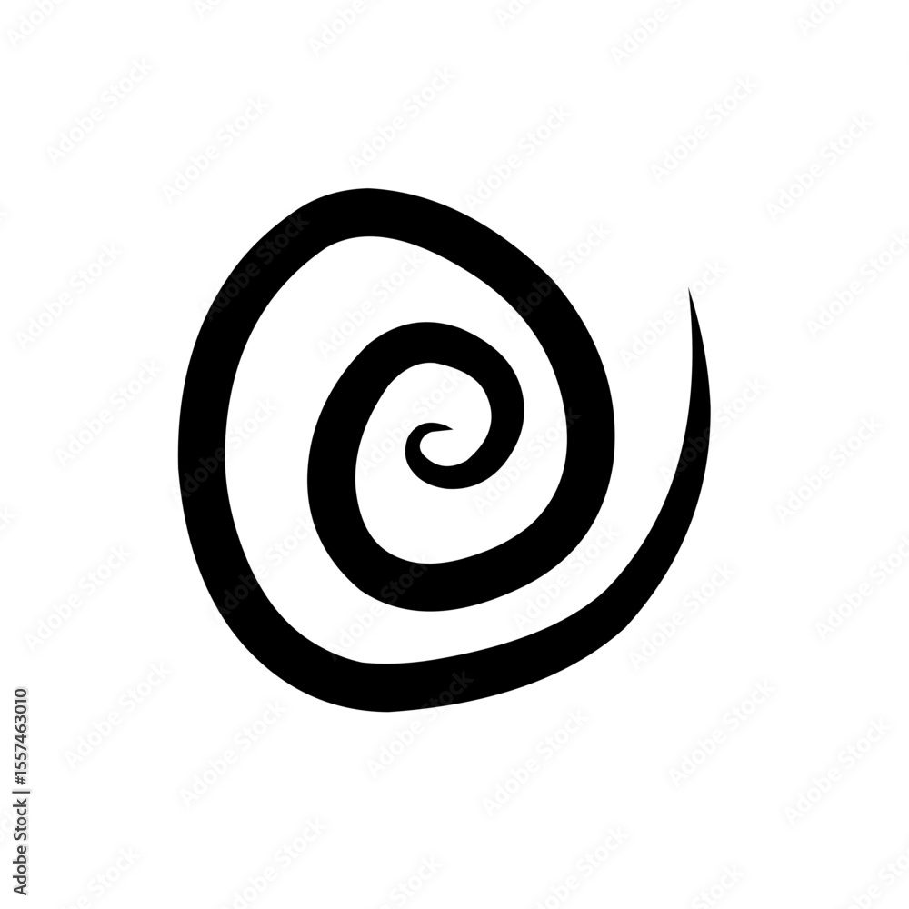 Fototapeta premium hand drawn spiral scribble icon
