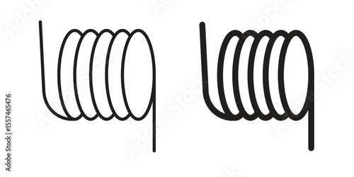 Wire coil icon Vector simple flat graphic illustration.
