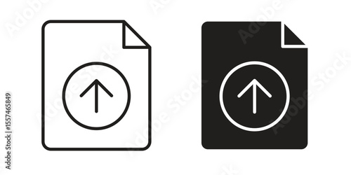 Upload file icon Vector simple flat graphic illustration.