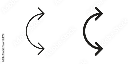 Two side icon Vector simple flat graphic illustration.