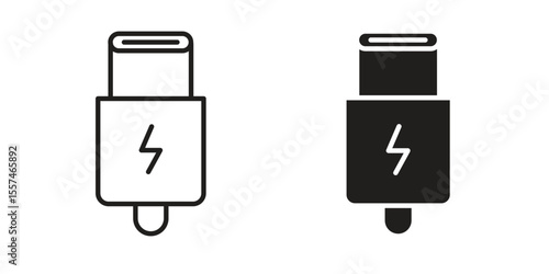 USB type c icon Vector simple flat graphic illustration.