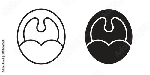 Tonsillitis icon Vector simple flat graphic illustration.