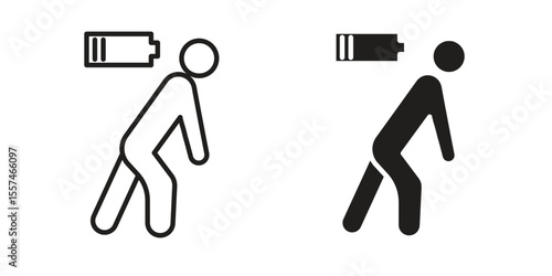 Tired person icon Vector simple flat graphic illustration.