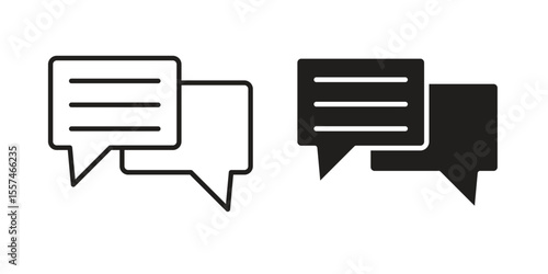 Text chat icon Vector simple flat graphic illustration.