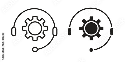 Tech support icon Vector simple flat graphic illustration.