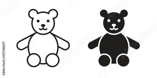 Teddy bear icon vector, Symbol, logo illustrations