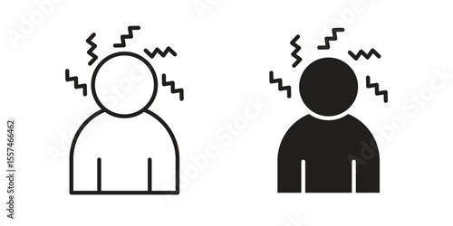 Stress icon Vector simple flat graphic illustration.