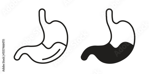 Stomach with Liquids icon Vector simple flat graphic illustration.