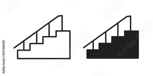 Stairs icon Vector simple flat graphic illustration.