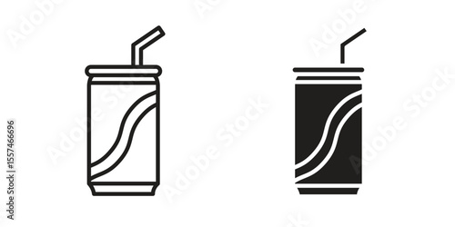 Soda can icon Vector simple flat graphic illustration.