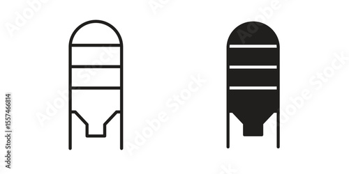 Silo icon Vector simple flat graphic illustration.