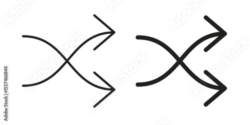 Shuffle icon vector, Symbol, logo illustrations