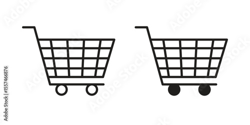 Shopping cart icon vector, Symbol, logo illustrations