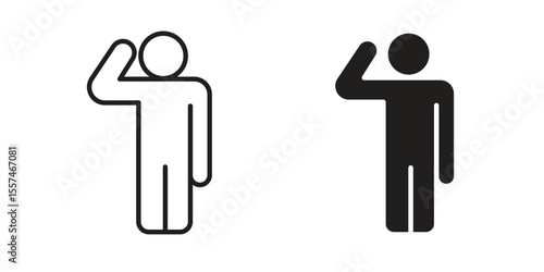 Salute icon Vector simple flat graphic illustration.