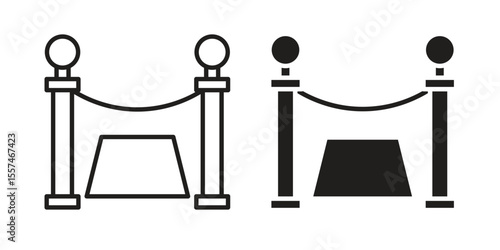 Red carpet icon Vector simple flat graphic illustration.