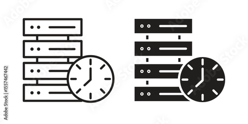 Real time data icon Vector simple flat graphic illustration.