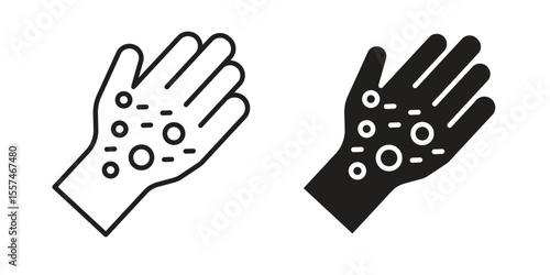 Rash hand icon Vector simple flat graphic illustration.