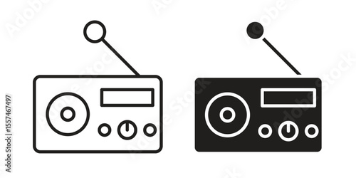 Radio icon vector, Symbol, logo illustrations