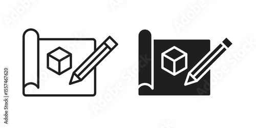 Prototyping icon Vector simple flat graphic illustration.