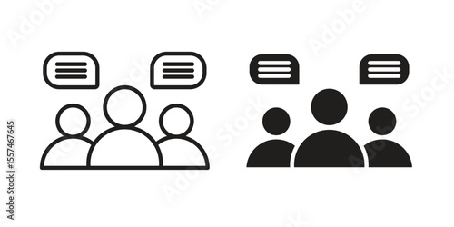 Public opinion icon Vector simple flat graphic illustration.