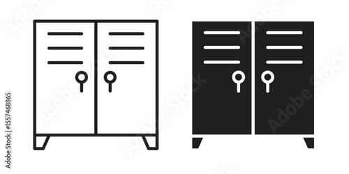 Locker icon Vector simple flat graphic illustration.