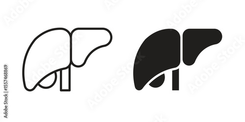 Liver icon Vector simple flat graphic illustration.