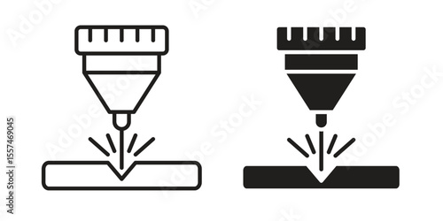 Laser machine icon vector, Symbol, logo illustrations