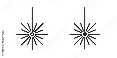 Laser beam icon Vector simple flat graphic illustration.