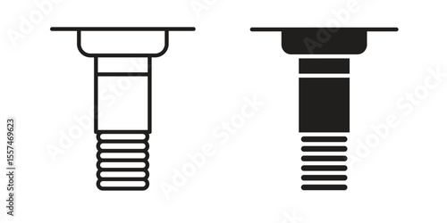 Implant Fixture icon Vector simple flat graphic illustration.